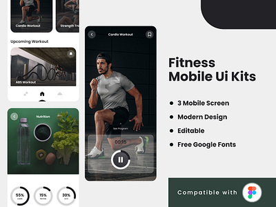 Fitness Mobile App app design fitness mobile screen sport tracking ui