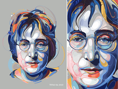 John Lennon abstract colorful curve design graphic design graphicdesign illustration john lennon johnlennon johnlennonportrait music opencommission portrait portraiture thebeatles