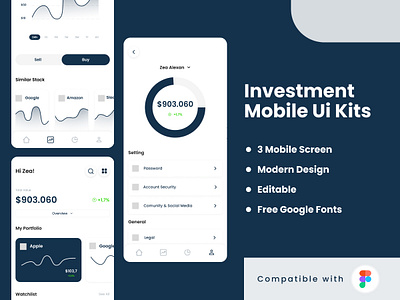 Investment Mobile App app business design finance investment mobile money screen ui