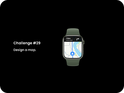 Daily #29 ~ Map 029 29 apple watch dailyui dailyui 029 design direction directions map ui watch