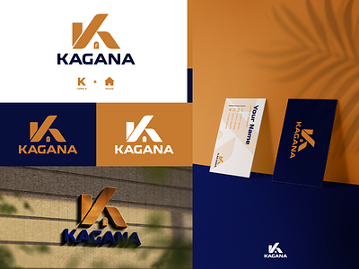 Kagana - Property Logo & Identity blue brand identity branding brown design graphic design home home logo icon industrial logo logo property property logo visual identity