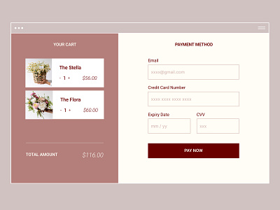 Daily UI 002 | Credit card checkout page challenge dailyui design ui uidesign ux webdesign website