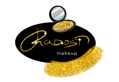 Radost Makeup v1 beauty brand branding fashion glamour glitter gold hairdresser hairstyle hairstyles logo makeup makeup artist sparkles