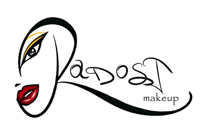 Radost Makeup v2 beauty beauty salon brand branding eyeshadow eyeshadows fashion glitter gold lipstick logo makeup makeup artist makeup studio red red lips red lipstick