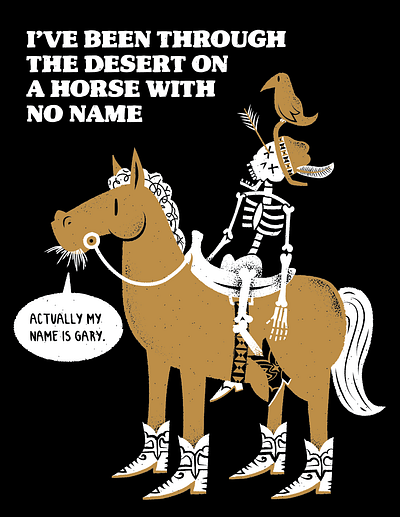 Gary cowboy cowboyillustration editorial editorial illustration gary horse horseillustration illustration skeleton skeletonillustration texture