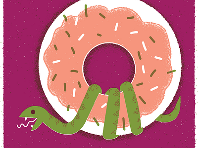 donutssssssssssssssssssssssss donut donutillustration doughnut editorial editorial illustration illustration snake snakeillustration texture