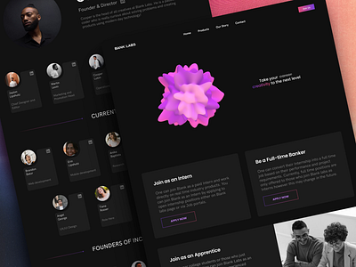 Bank Labs - Landing Page Design 3d design formalwebsite freelance inspiration landingpage minimal minimalism modern moderndesign ui uidesign uiux userexperience userinterface ux visualdesign webdesign websitedesign
