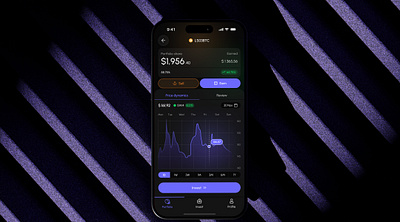 Concept screen of a new cryptocurrency investment application clean crypto crypto investments fintech investment investment app ios mobile design