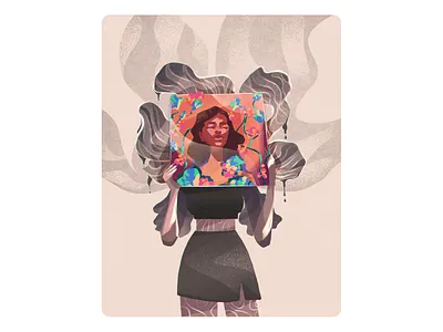 Taste of an Orchid aesthetic art art direction artwork book character design design editorial flowers graphic design illustration illustrator plants poster procreate procreate art retro vintage