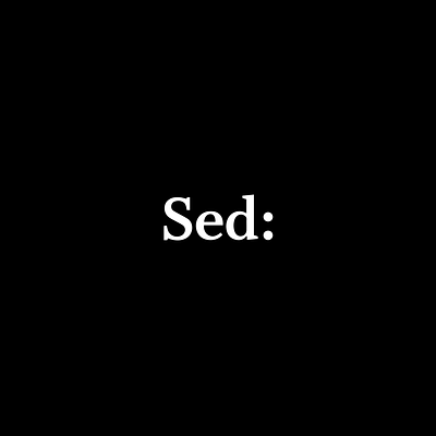 Sed - Logo Animation animation branding design graphic design logo logo animation motion graphics typography