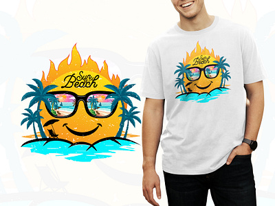 Sun of a beach summer t shirt design shirt sunrise