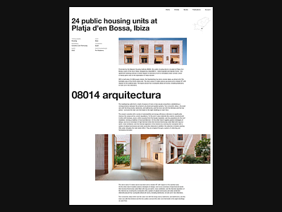 Platja d’en Bossa architecture editorial grid layout residental typography ui web website white space