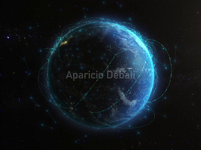 Global Interconnectedness 3d animation design looped motion graphics