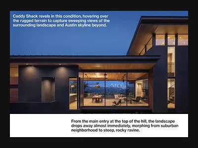 Caddy Shack architecture editorial grid layout minimal typography web website white space