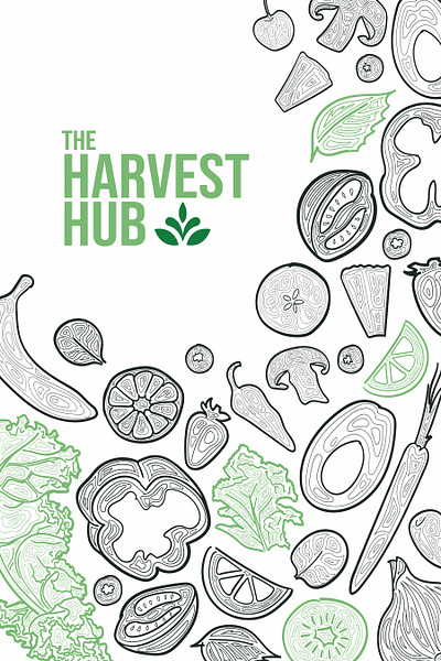 Senior Thesis - The Harvest Hub branding design graphic design illustration logo typography