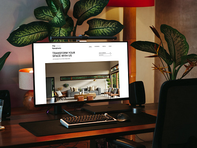 Home page for an Interior design studio branding design homepage interior design landing page design ui uiux webdesign