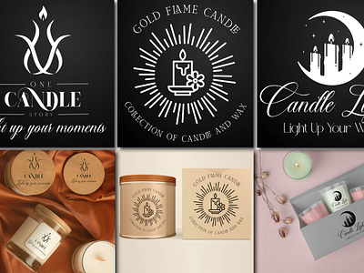 I will design candle logo for your brand app branding design graphic design illustration logo typography ui ux vector