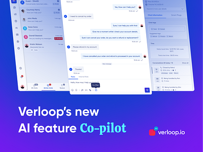 Verloop's AI feature Co-pilot agent ai artificial intelligence chat product product design ui user interaction user interface ux uxui