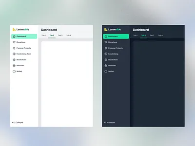 Light & Dark Mode Dashboard app dark mode dashboard navigation software ui web app