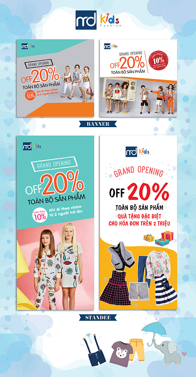 Children's fashion brand design illustration