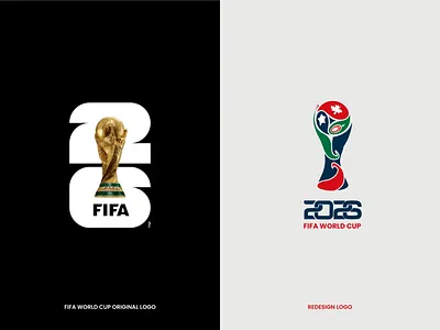 FIFA Football World Cup 2026 logo redesign 2026 brand identity branding canada creative design fifa 2026 fifa logo fifa logo design fifa world cup logo 2026 football football logo illustration logo logo design maxico minimal typography usa worldcup
