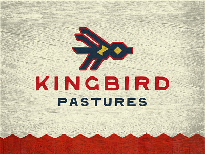 Kingbird Pastures Logo/Brand antique rug bird kingbird organic farm