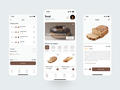 Baked Bliss - A Bakery Mobile App Design app bakery app crypto app design mobile app concept design mobile app design ideas mobile ui ui ui ux user experience design user interface design