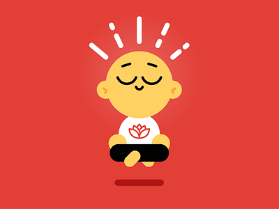 Yoga! branding cartoon character cute design digital flat funny geometric illumination illustration logo lotus mascot meditation minimal new age relax vector yoga