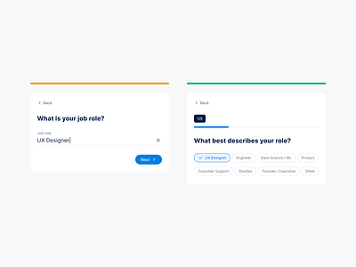 Account Creation Flow account creation create account design form minimal multi select product design questionnaire saas sergushkin sign in sign up signin signup stepped flow testimonial ui design user interface ux ux design