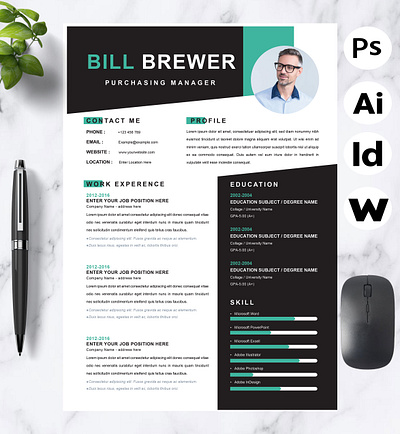 New Purchasing Manager Resume Template resume infographic