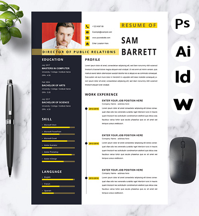 Professional Director of Public Relations Resume resume infographic