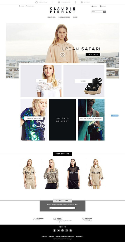Clothing online store design design dropshipping store homepage design illustration landing page design logo online store shopify web design website design