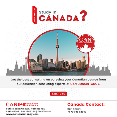 Study Canada Flyer design flyer graphic design illustration social media post