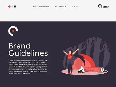 Brand Style Guide- Ecamp 2d illustration brand brand book brand identity branding camping compass logo design graphic design guidelines illustration journey logo logo design tourist travel travelling ui ux vector