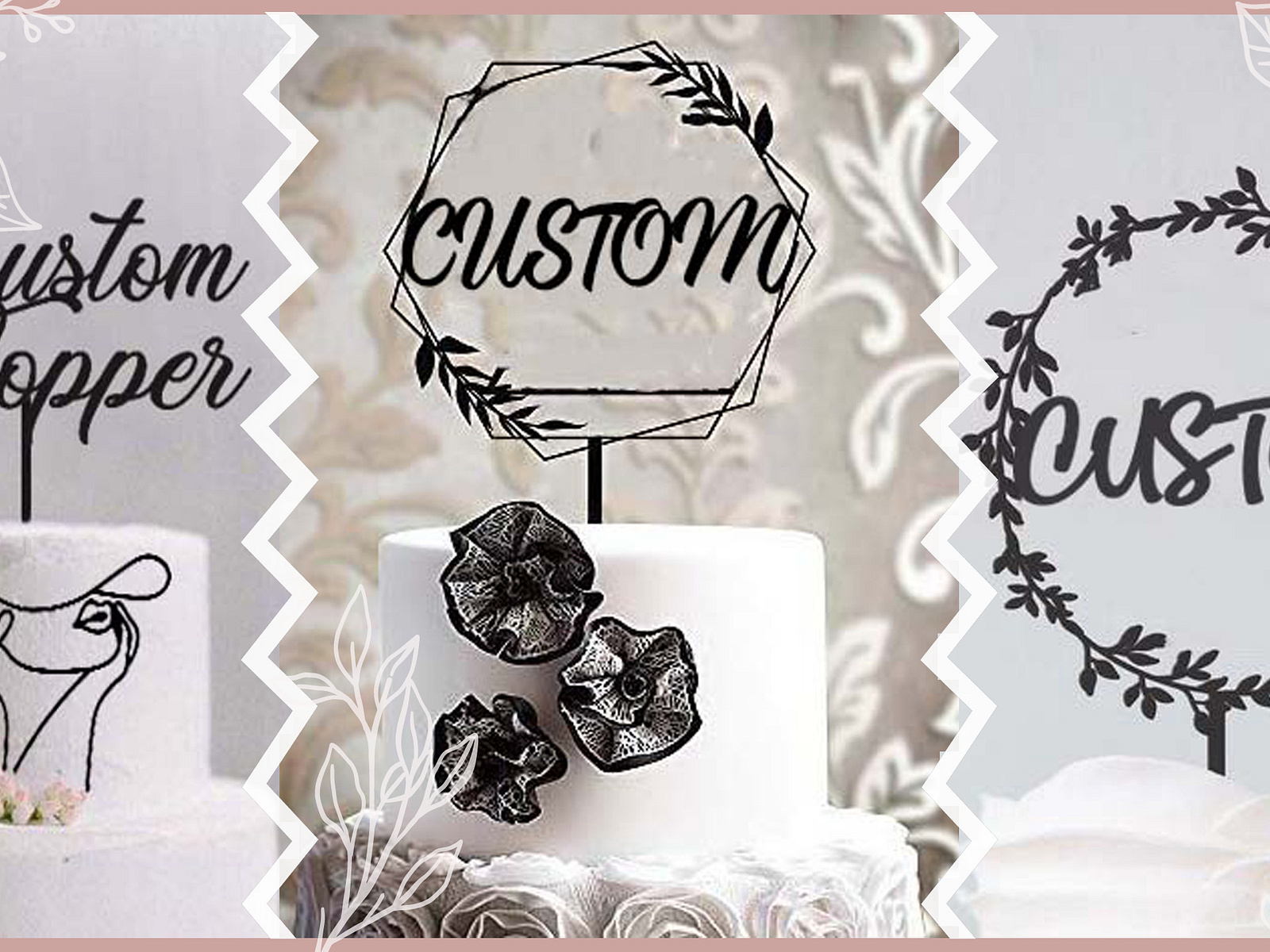 Custom Cake topper/ Cake Stencil/ Line art by Aergul on Dribbble