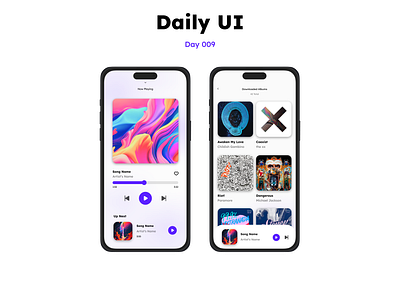 Music Player UI/UX App app design ui ux