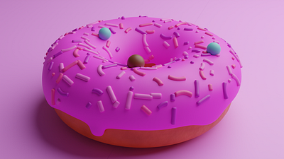 Donut 3d illustration