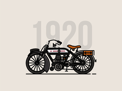 The 500cc Rover classic design flat design graphic design illustration illustrator lineart linework vector