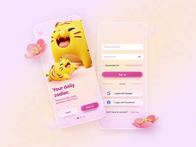 Daily UI#1 - Zodiac App app branding graphic design ui uiux user interface