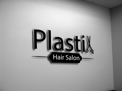 Plastix Hair Salon Logo 3d branding business business card company corporate business card corporation design free business card gold graphic design hair illustration logo logo design logos salon vector web