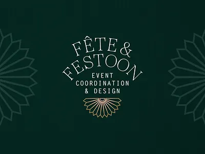 Fete and Festoon Event Planner Logo brand brand identity branding celebrate dallas design event planner festoon fete graphic design logo wedding