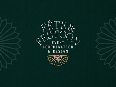 Fete and Festoon Event Planner Logo brand brand identity branding celebrate dallas design event planner festoon fete graphic design logo wedding