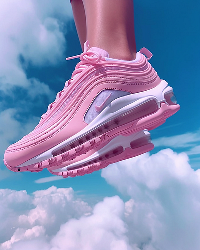 Nike "AIR" (In the clouds) ai air airmax art art direction design fashion nike nike air photography pink product photography products purple shoes summer