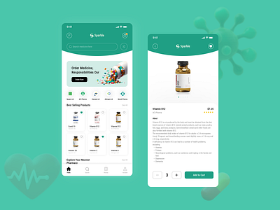 Medicine Delivery App animation app app design apps design doctor doctor service medical medical service medicine medicine delivery mobile mobile app mobile application sajib sparkle trending ui design uiux web