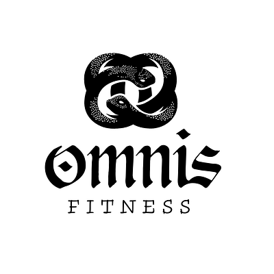 Omnis Fitness Logo branding design graphic design hand lettering identity illustration lettering logo vector