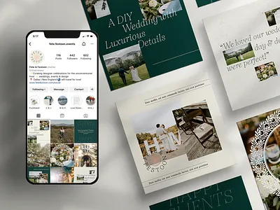 Fete and Festoon Event Planner Social Media Templates brand brand identity branding design graphic design instagram social media template