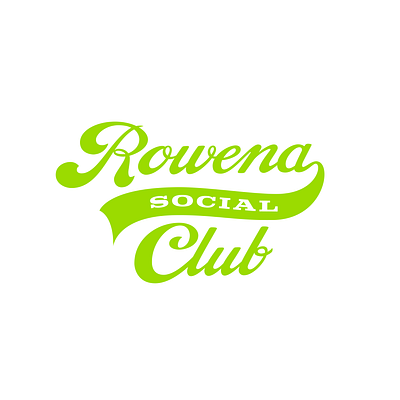 Rowena Social Club Logo branding design graphic design hand lettering identity illustration lettering logo vector