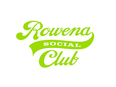 Rowena Social Club Logo branding design graphic design hand lettering identity illustration lettering logo vector