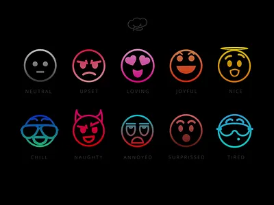 Aura Chef - ( Moods ) 2 of 4 after effects animation app branding cartoon clean design faces graphic graphic design icon illustration logo minimal motion toon typography ui ux vector