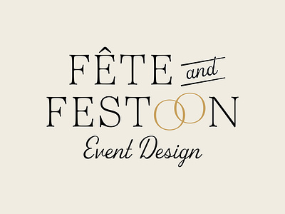 Fete and Festoon Event Planner Unused Logo Concept brand branding concept design event identity logo planner unused wedding